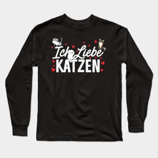 Iche Liebe Katzen Lustige Long Sleeve T-Shirt